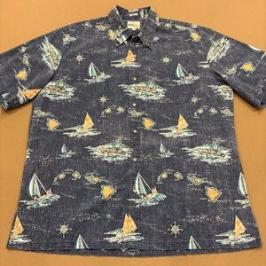 Reyn Spooner Men’s Classic Fit Huki Short Sleeve Button Down Size 2XL